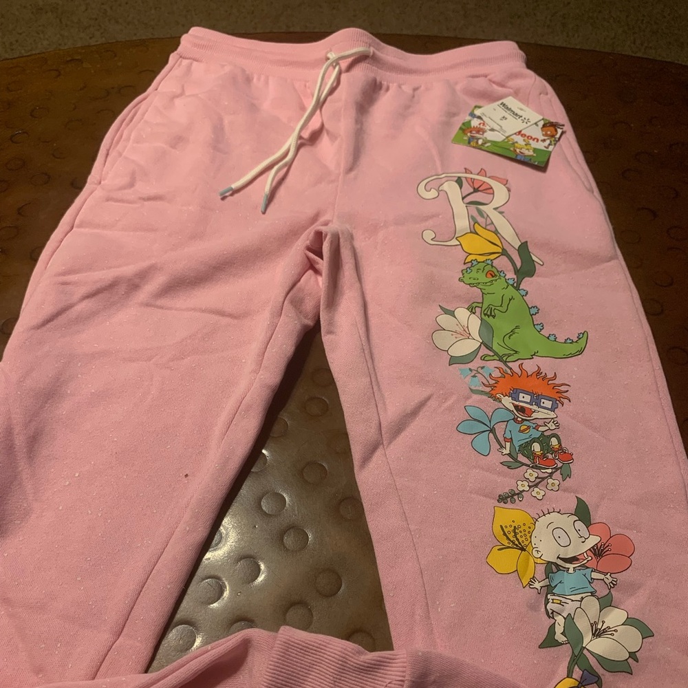 Junior's Nickelodeon Rugrats XS XSmall pink Joggers Pants